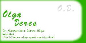 olga deres business card